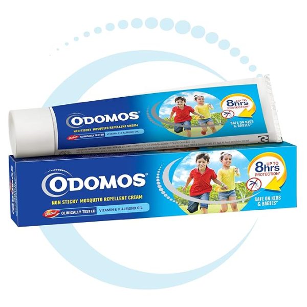 DABUR Odomos Non-Sticky Mosquito Repellent Cream With Vitamin E & Almond – 100g