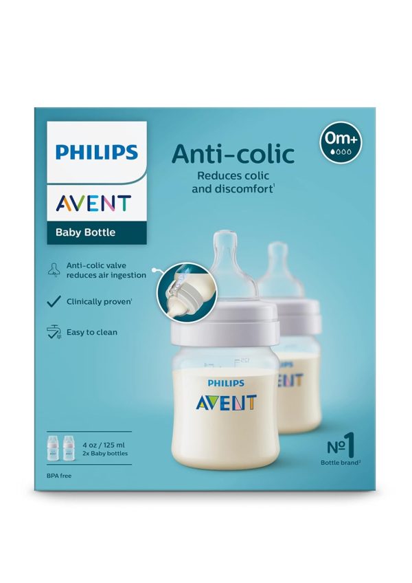Philips Avent Anti-Colic Baby Feeding Bottles 4oz/125ml – Pack of 2