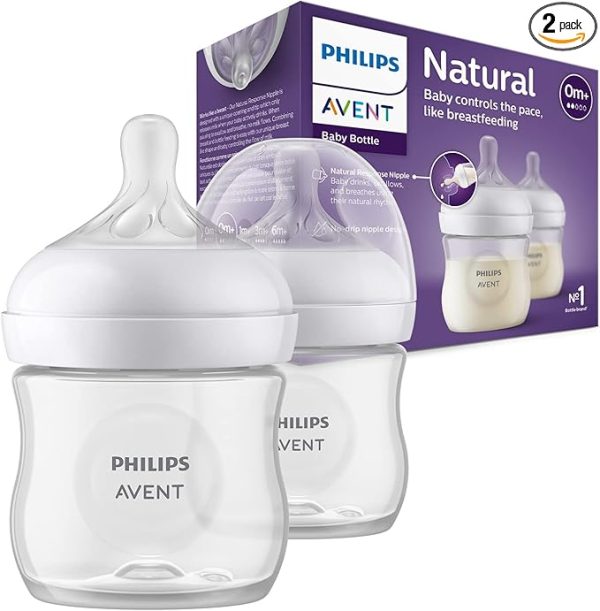 Philips Avent Natural Response Baby Bottle (Feeder), 125ml, 2 Bottle