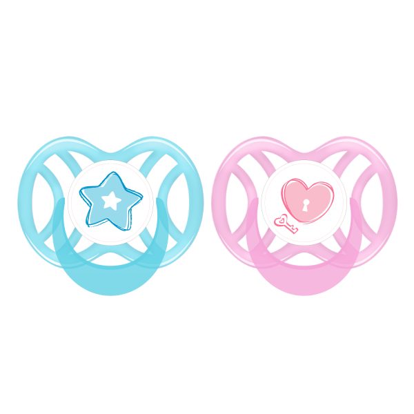 Pur Symmetric Silicone Soother (0-6m+) – Pacifier (14043) Style May Vary 1 Pcs