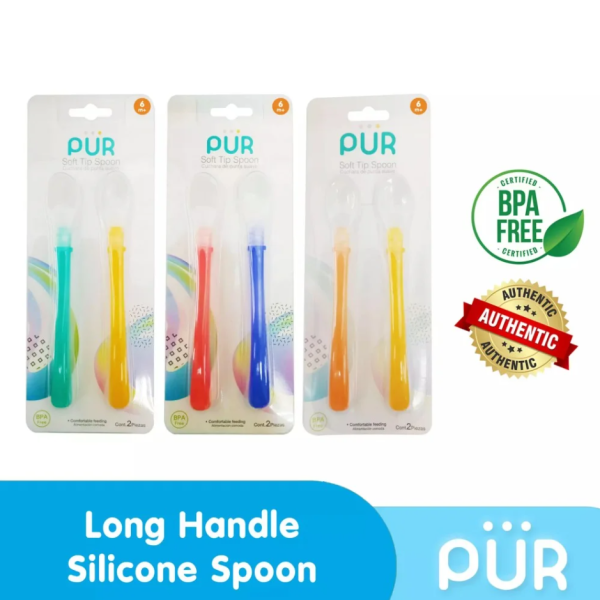 Pur Long Handle Soft Spoons (2pcs) – (5404)