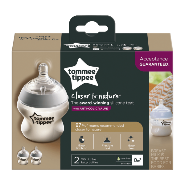 Tommee Tippee Closer to Nature Baby Bottle 150ml 2pack