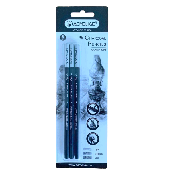 Acmeliae Charcoal Pencils (3 pcs Set) – 43704