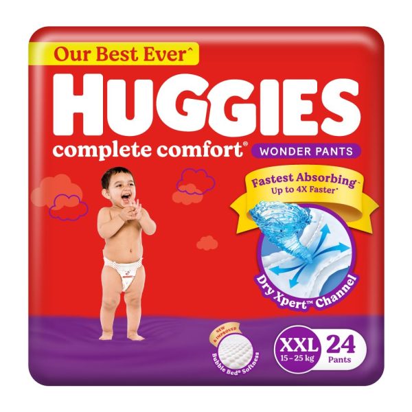 Huggies Baby Diaper Pants XXL (15-25 kg) 24pcs India (Packaging Image Of The Product May Vary)