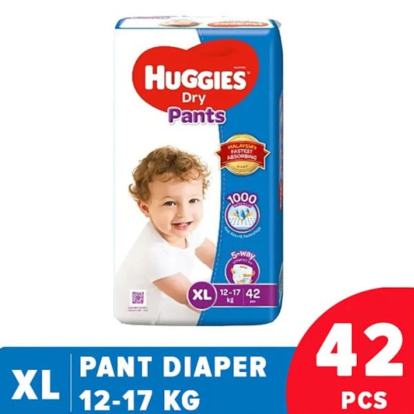 Huggies Dry Baby Diaper Pants XL (12-17 kg) 44 pcs (Packaging Image Of The Product May Vary)