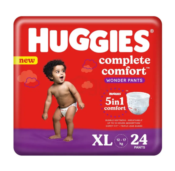 Huggies Baby Diaper Pants XL (12-17 kg) 24pcs India (Packaging Image Of The Product May Vary)