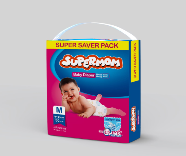 Supermom Baby Diaper Belt M (6-11 kg)  50 pcs (Packaging Image Of The Product May Vary)