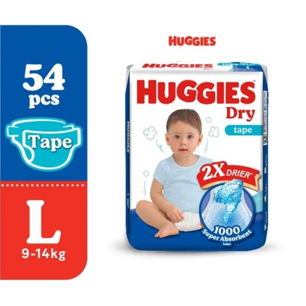 Huggies Dry Baby Diaper Pants L (9-14 kg) 54 pcs (Packaging Image Of The Product May Vary)