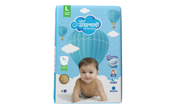 Bashundhara Diapant L (	9-14 kg) 34 pcs (Packaging Image Of The Product May Vary)