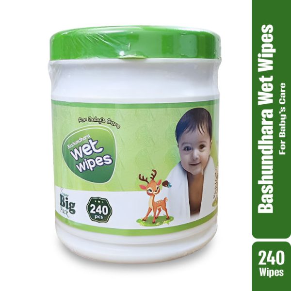 Bashundhara Wet Wipes JAR 240 pcs (Packaging Image Of The Product May Vary)