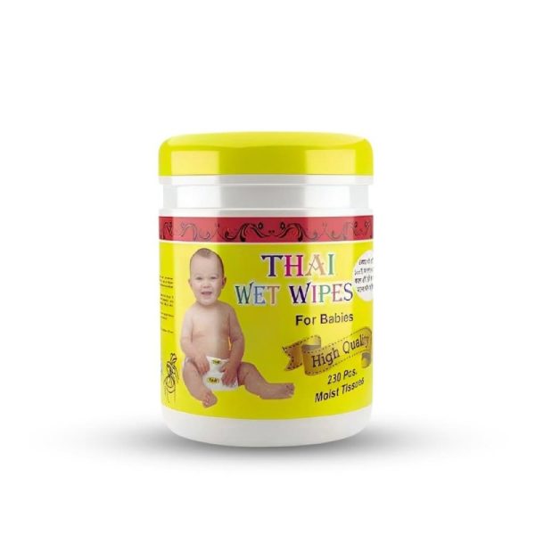Thai Wet Wipes JAR 230 pcs (Packaging Image Of The Product May Vary)