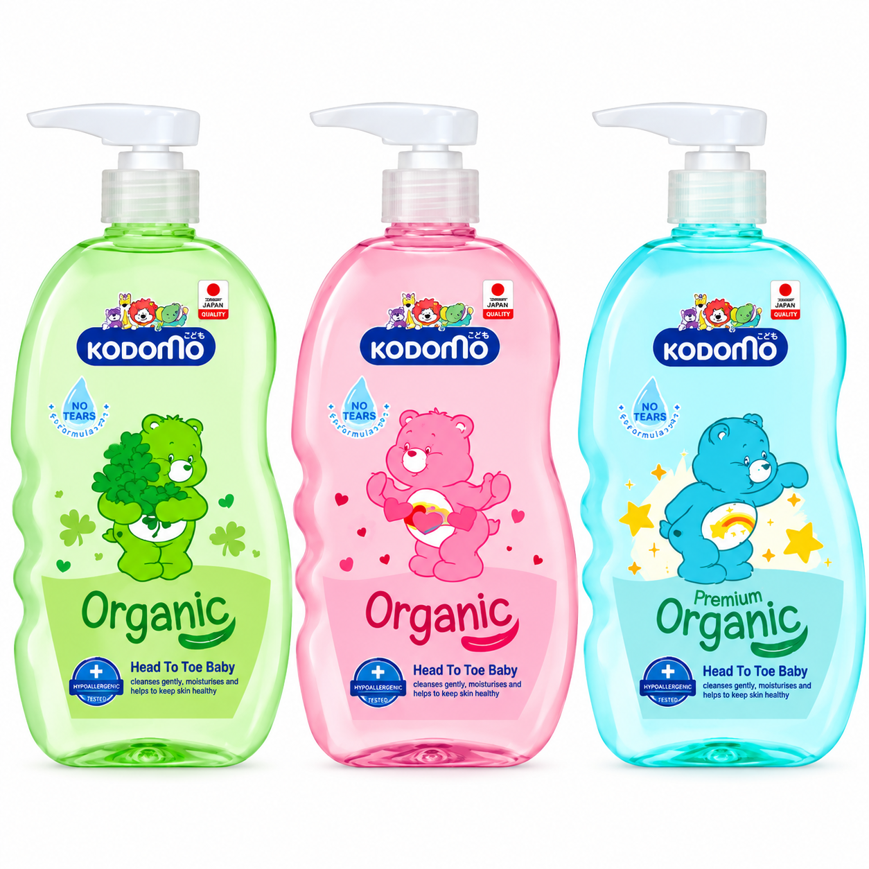 Colorful Kodomo Baby Wash Trio