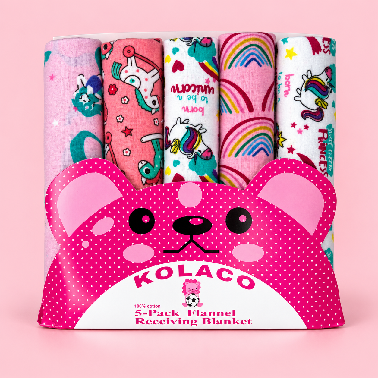 Kolaco Unicorn Blanket Set Display
