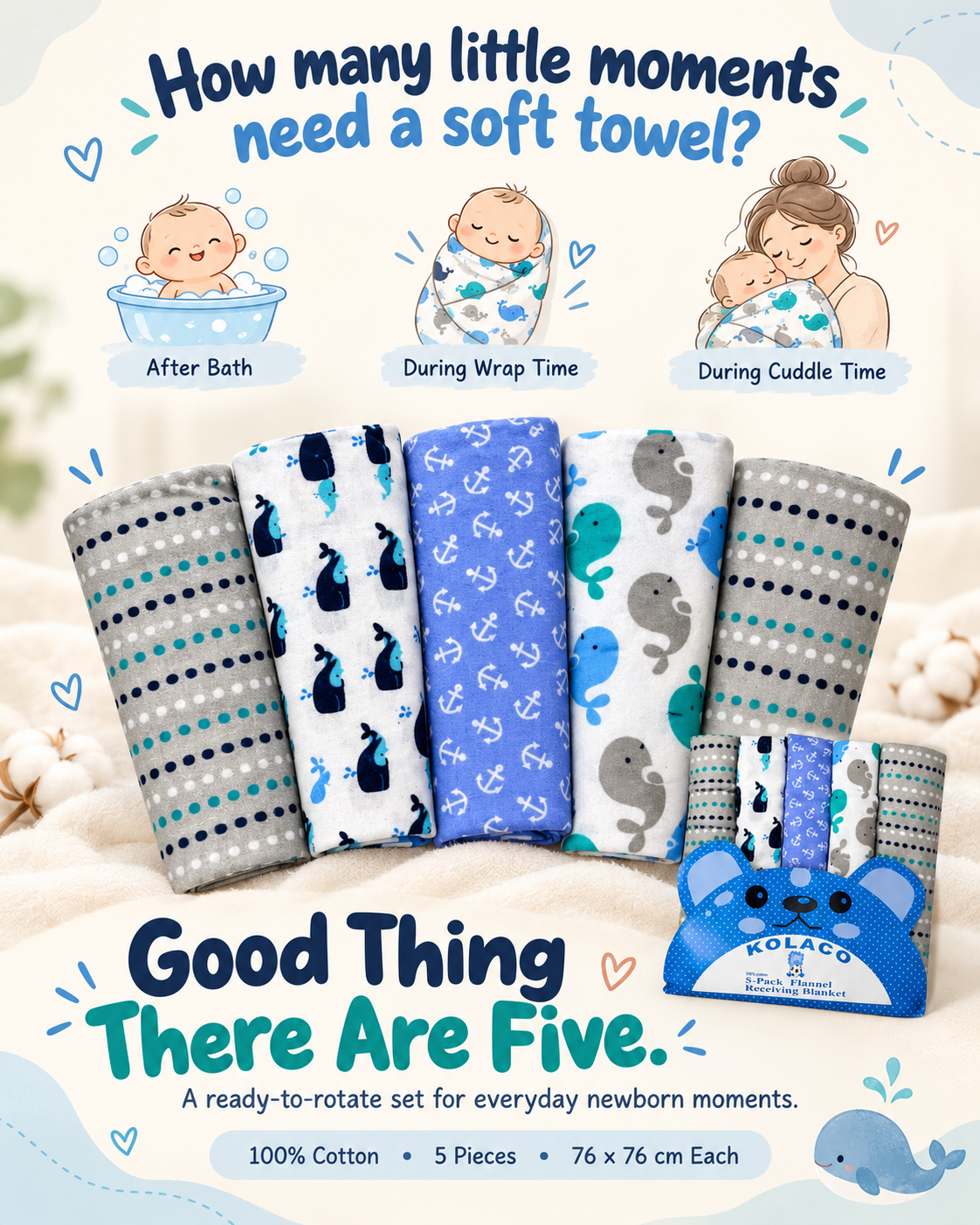 Soft Moments, Five Cozy Blankets