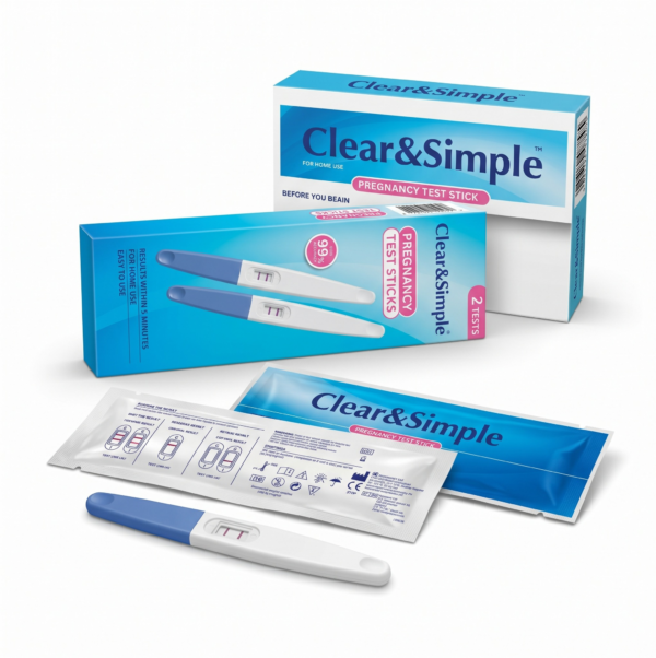 Clear & Simple Pregnancy Test Sticks (2 Tests)